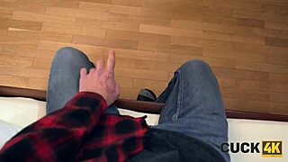 European wife takes a stranger for small penis husband