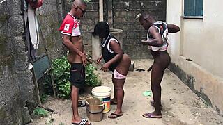 Two friends decide to have sex with a cheap woman