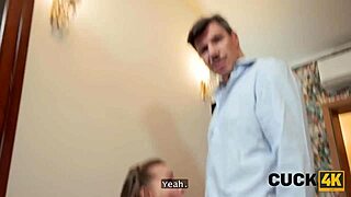 European wife takes a stranger for small penis husband