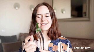 Anca has a hot solo play with a dildo
