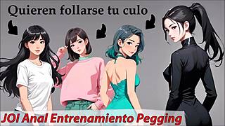 Femdom and strapon action in hot ASMR roleplay scenes