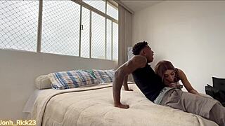 Black bull cures his sadness with rough sex with petite woman