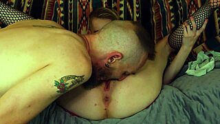 A young goth woman gives a blowjob and has sex with a big dick