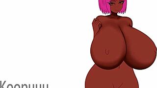 Big breasted women in porn in the style of speed painting