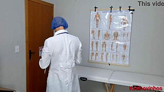 Married woman visits underground gynecologist for an unusual examination of her buttocks