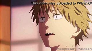 Chainsaw man hentai with bondage and chained scenes