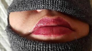 Bimbo gets face fucked while blindfolded