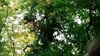 A housewife gets flogged and fucked by a slut in the woods in 2025