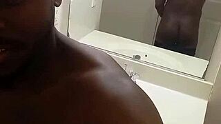 See how it is done: solo masturbation with a mirror effect