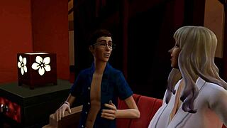 Beautiful 3D animated big tits and ass scene with a doctor and a group of people