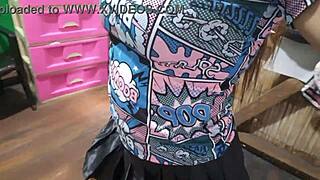 Hot Latina shows her big ass and tits outside