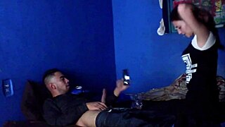 My wife's cousin comes over and fucks her in the ass