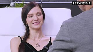 Skinny Ukrainian milf Arian Joy takes it deep