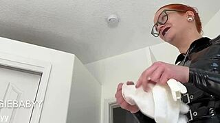Futa nurse humiliates patient in latex and hot sex