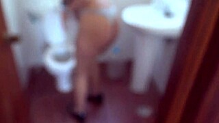 Stepmother's secret desire: to pee in front of her stepson