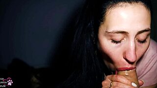 Young beauty worships and satisfies her man’s every need