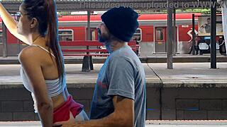 Public sex in a train station in Brazil