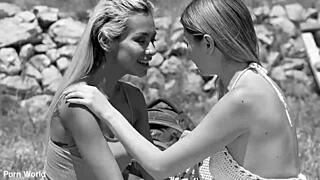 Nympho friends Rebecca Volpetti and Veronica Leal in gangbang
