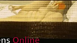 Alternative beauty enjoys public masturbation