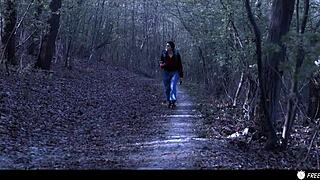 Valentina Nappi, the frozen fuck doll in woods