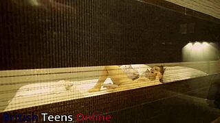 Alternative beauty enjoys public masturbation