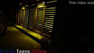 Alternative beauty enjoys public masturbation