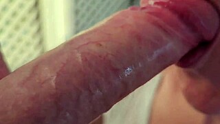 An amateur couple’s homemade video shows a POV of a facial with a fetish twist