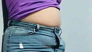 Nicole’s tempting boobs and her subsequent overeating in a homemade video