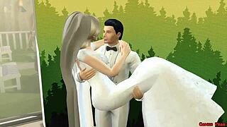 Newlywed bride gets fucked during photoshoot with her cuckold husband