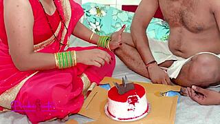 Father-in-law seduces and fucks his mature bride on anniversary