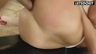 Hardcore sex with a Russian blonde and her big tits