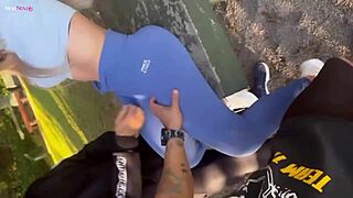 Aline Novak's outdoor adventure with big tits and ass