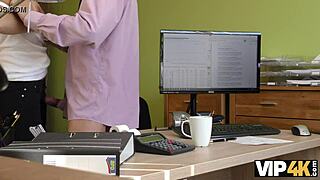 Czech teen gets paid for hot sex with loan agent