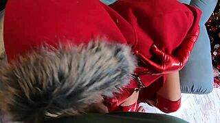 Hot milf Calla's Santa roleplay turns naughty and horny