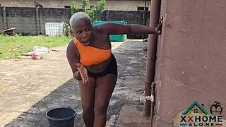 Big cock domination leads to wet pussy orgasm outdoor