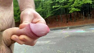 Amateur cock flashing in the great outdoors