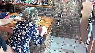 My wife having sex with the pool cleaner captured by a hidden camera