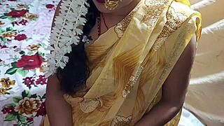Brother understands his sister's desires and she enjoys all night with him in Hindi
