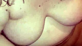 Step mommy’s face covered with cum after a handjob