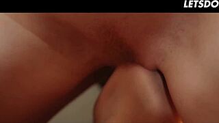 Beautiful skinny girls enjoy sensual early morning intimacy