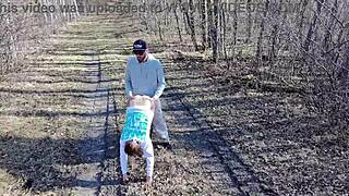 Drone captured intimate moments as we were getting fucked outdoors