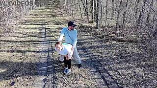 Drone captured intimate moments as we were getting fucked outdoors