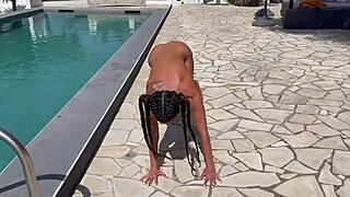 Roxy Fox teaches you how to do yoga without clothes