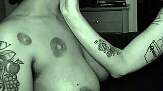 Tattooed lesbian dominates with rough spitting and kissing