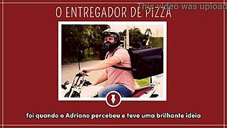 The slut orders a pizza and invites the delivery guy for sex - libertine stories