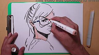Anime enthusiast shares their Copic drawing techniques for an erotic Hentai portrait