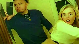 Young couple engages in oral sex and mirror sex at a family gathering