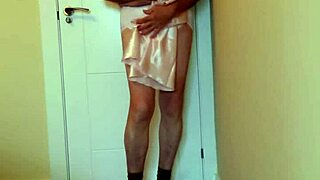 Marina's sissy journey with chastity and lingerie