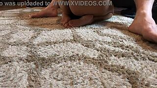 Mandy Mynxx's passionate foot fetish encounter on the couch