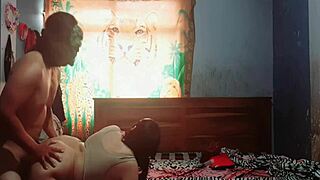 Fresh college cutie hosts her English tutor for a spit roast and wild sex wearing masks in authentic homemade video
